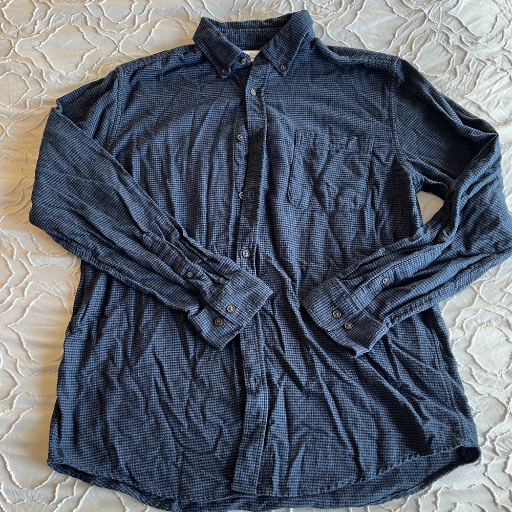 Croft & Barrow Flannel Button-Down - Blue/Navy